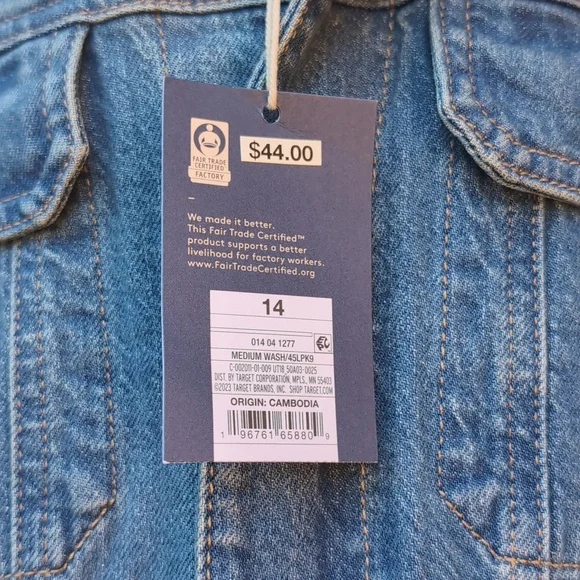 NWT - Blue Long Sleeve Denim Dress/Duster - Picture 4 of 11